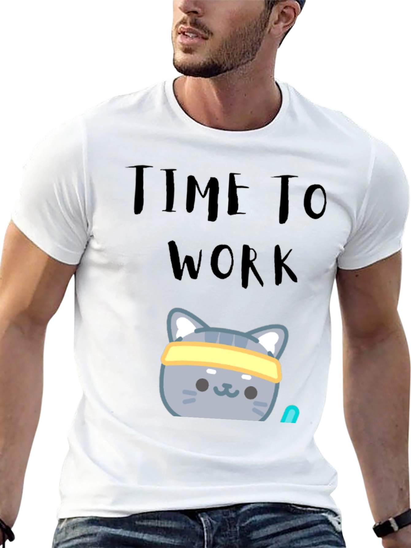 Time To Work Out T-Shirt: Gym Cat