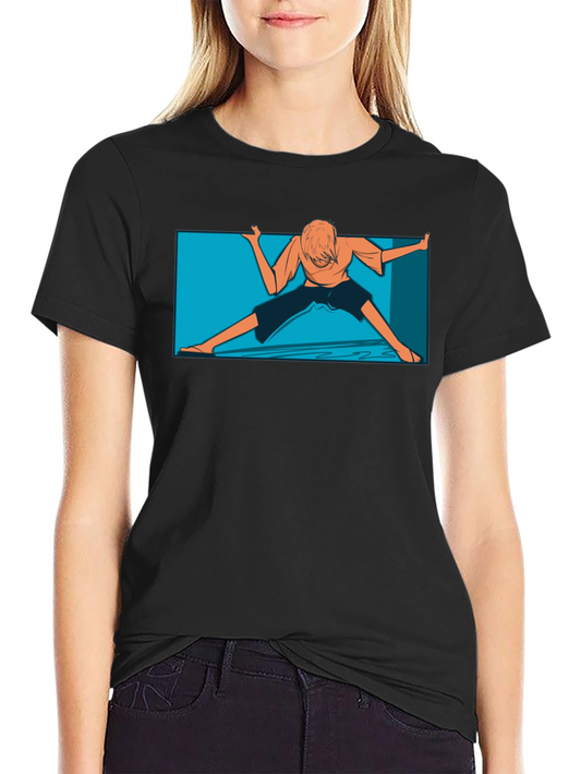 Unique Anime Graphic Black T-Shirt