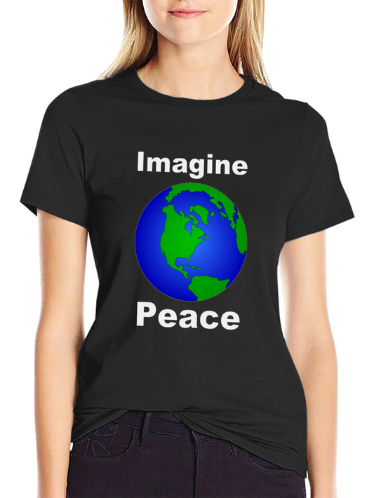 Imagine Peace Earth Graphic T-Shirt