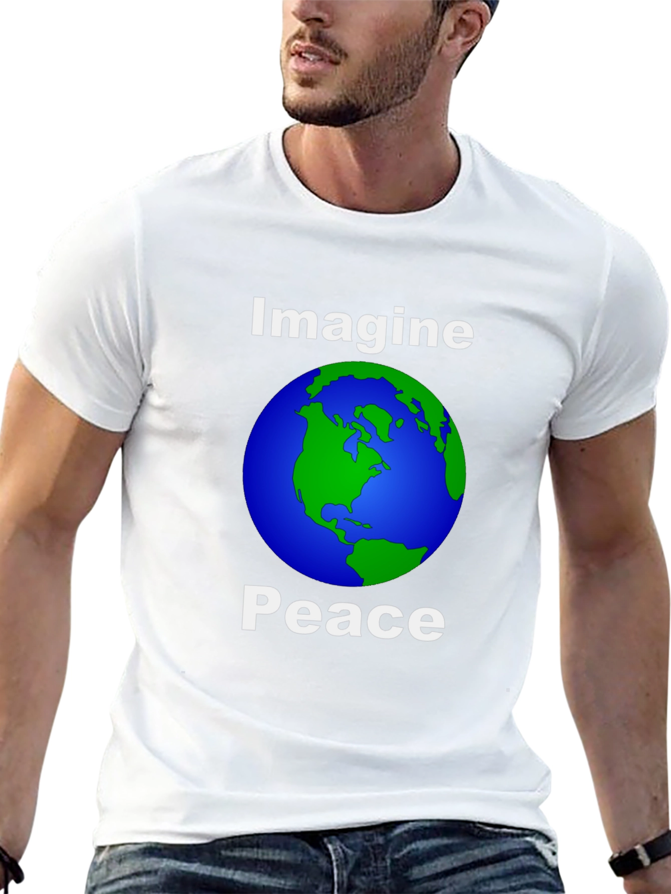 Imagine Peace Earth Graphic T-Shirt