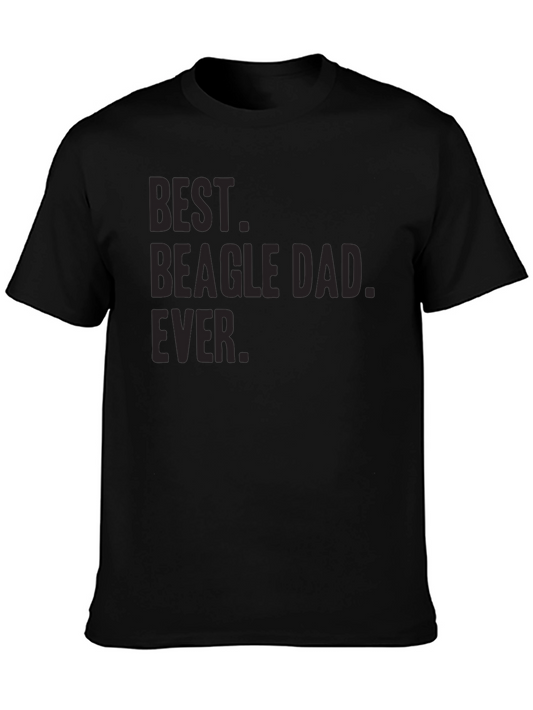 Best Beagle Dad Ever T-Shirt - Black Casual Fit