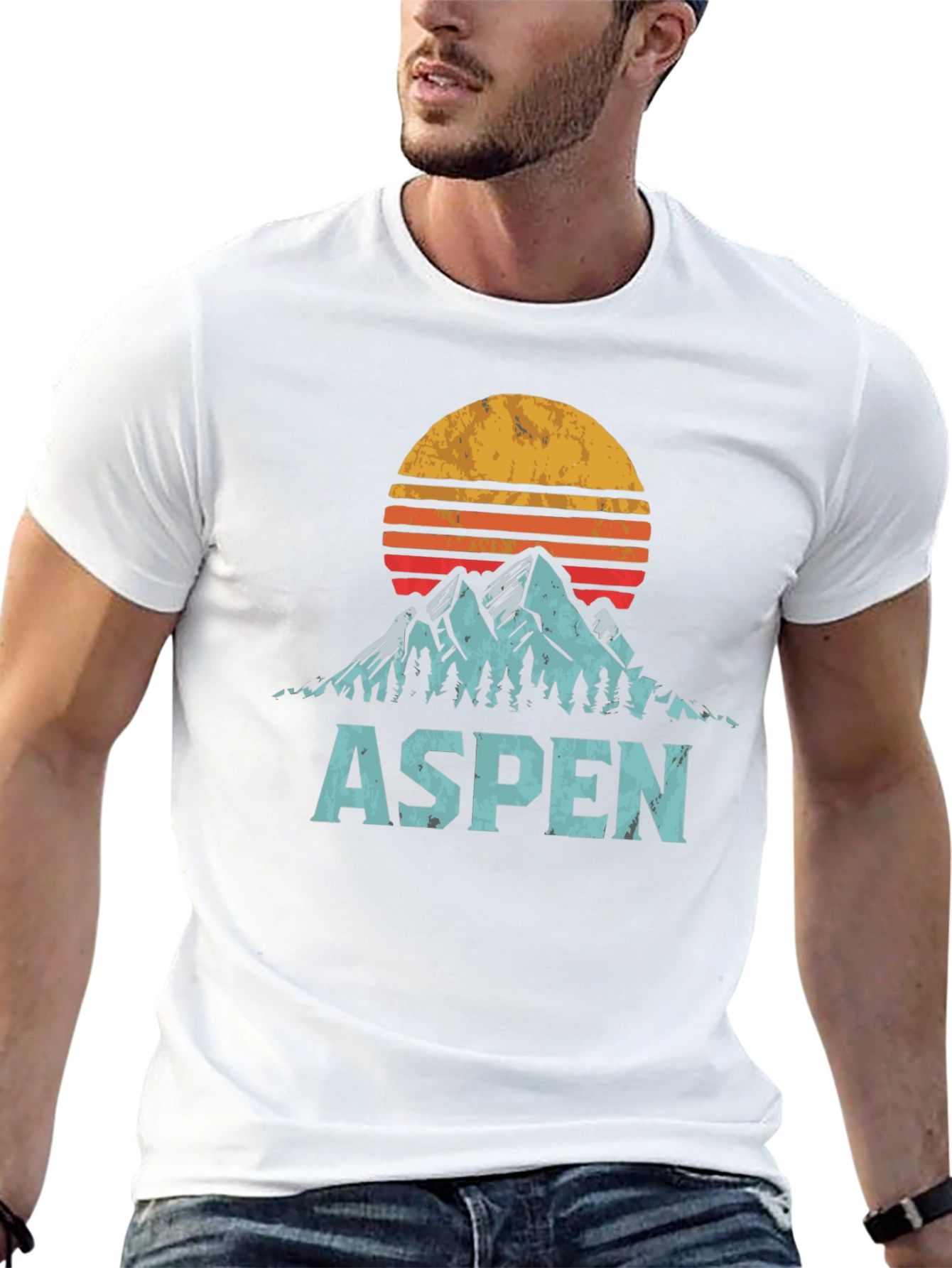 Aspen Retro Mountain Graphic Tee
