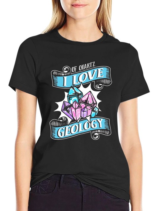I Love Geology Quartz T-Shirt - Mineral Collector Tee