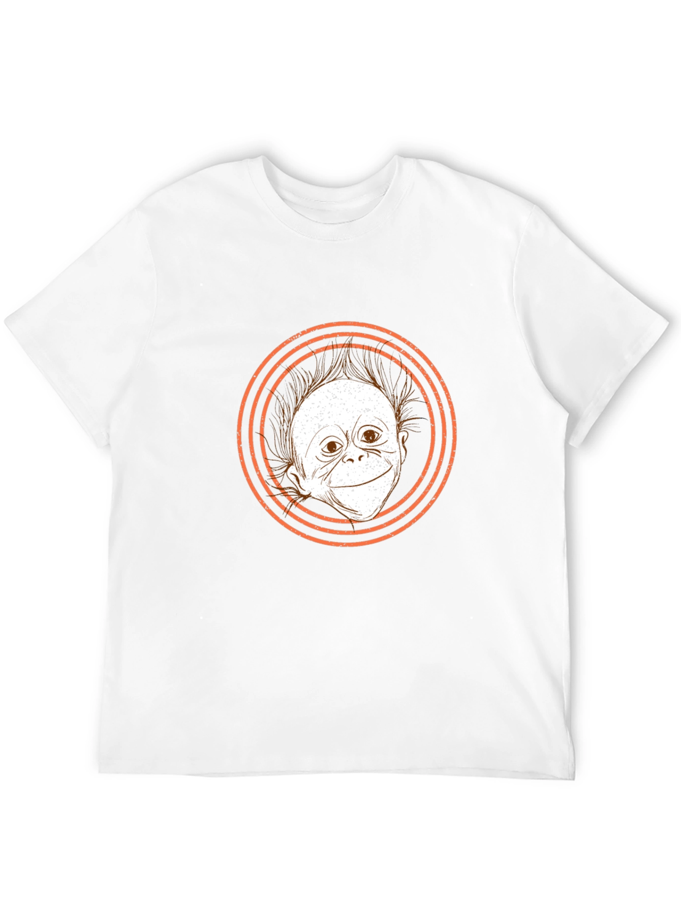 Unique Orangutan Graphic Print T-Shirt