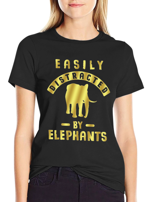Easily Distracted By Elephants Graphic Tee