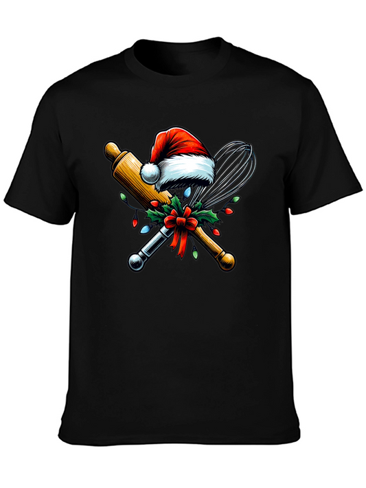 Festive Baking T-Shirt: Holiday Chef Apparel