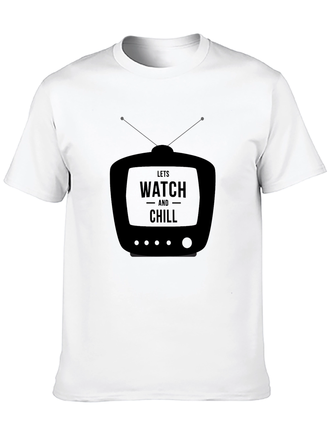 Lets Watch and Chill T-Shirt - Black Graphic Tee