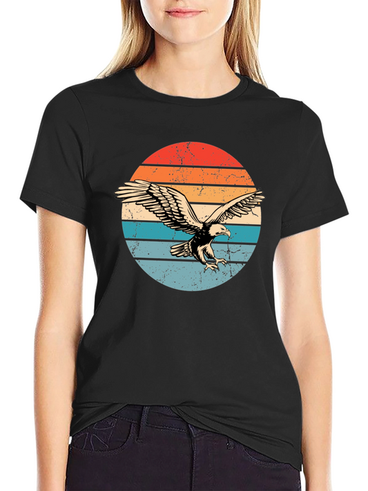 Retro Eagle Graphic T-Shirt - Black