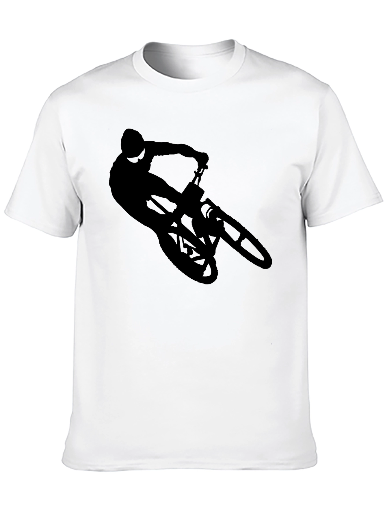 Black Mountain Biker Silhouette Graphic Tee