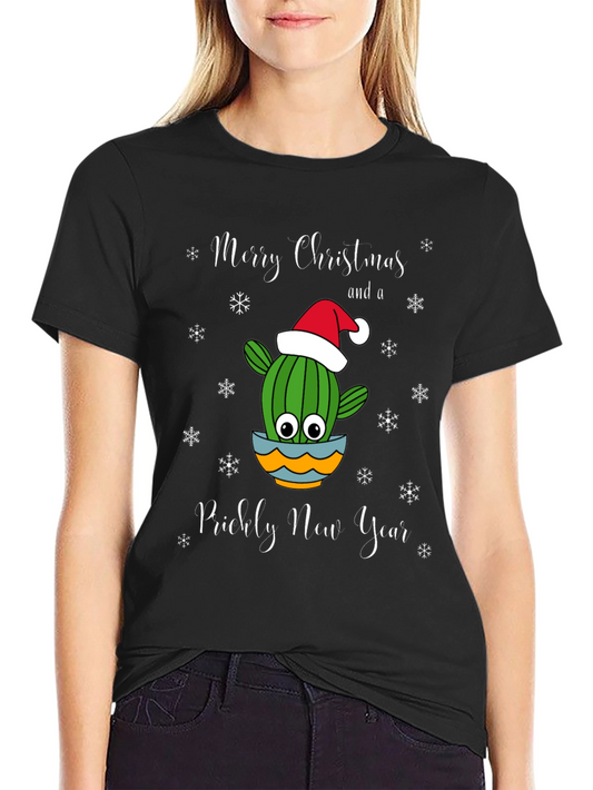 Cactus Christmas T-Shirt: Prickly New Year Tee