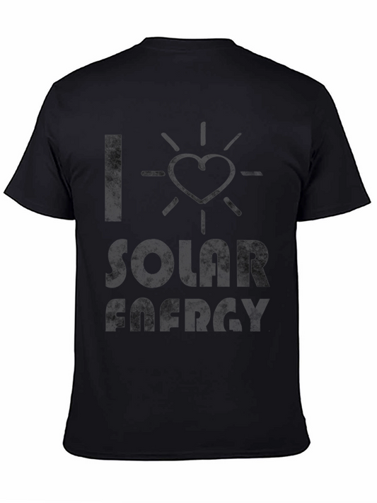 I Love Solar Energy T-Shirt - Black