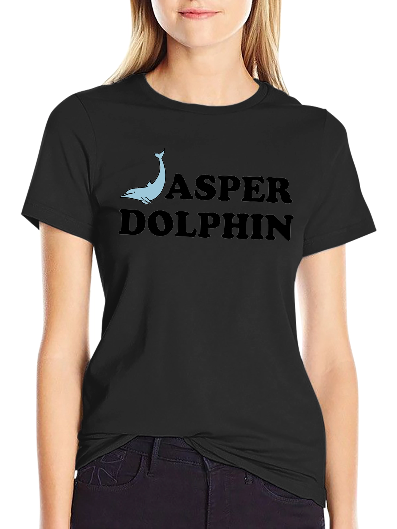 Jasper Dolphin Black T-Shirt