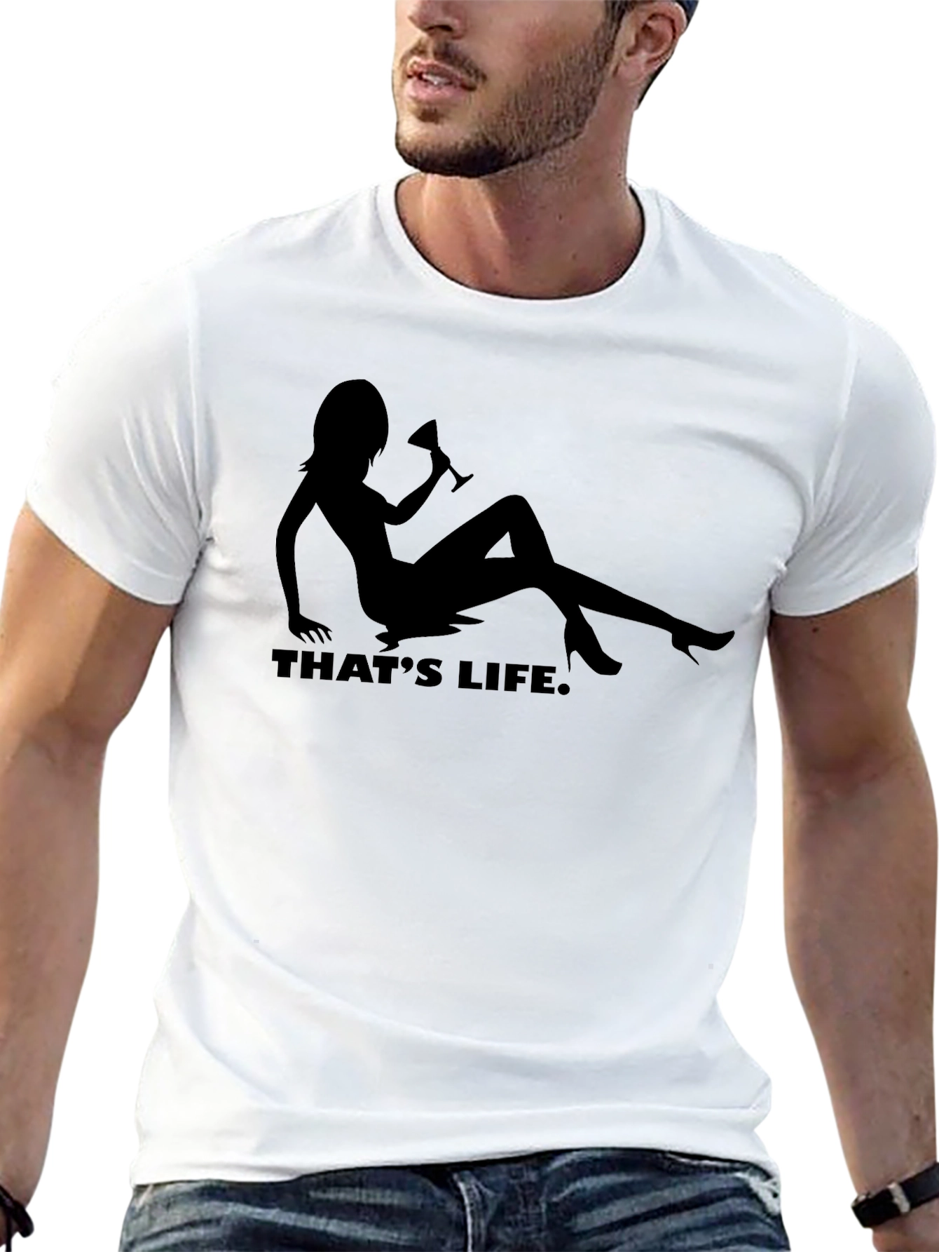 Thats Life Graphic Tee - Black Novelty T-Shirt
