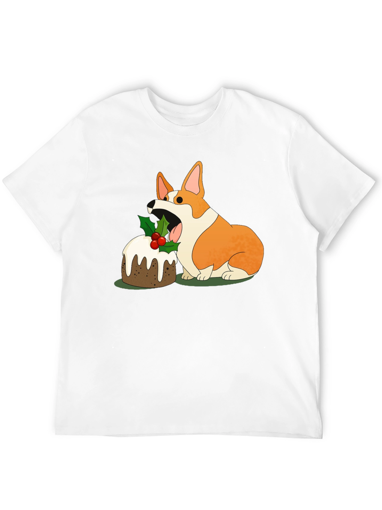 Corgi Christmas Pudding Graphic Tee