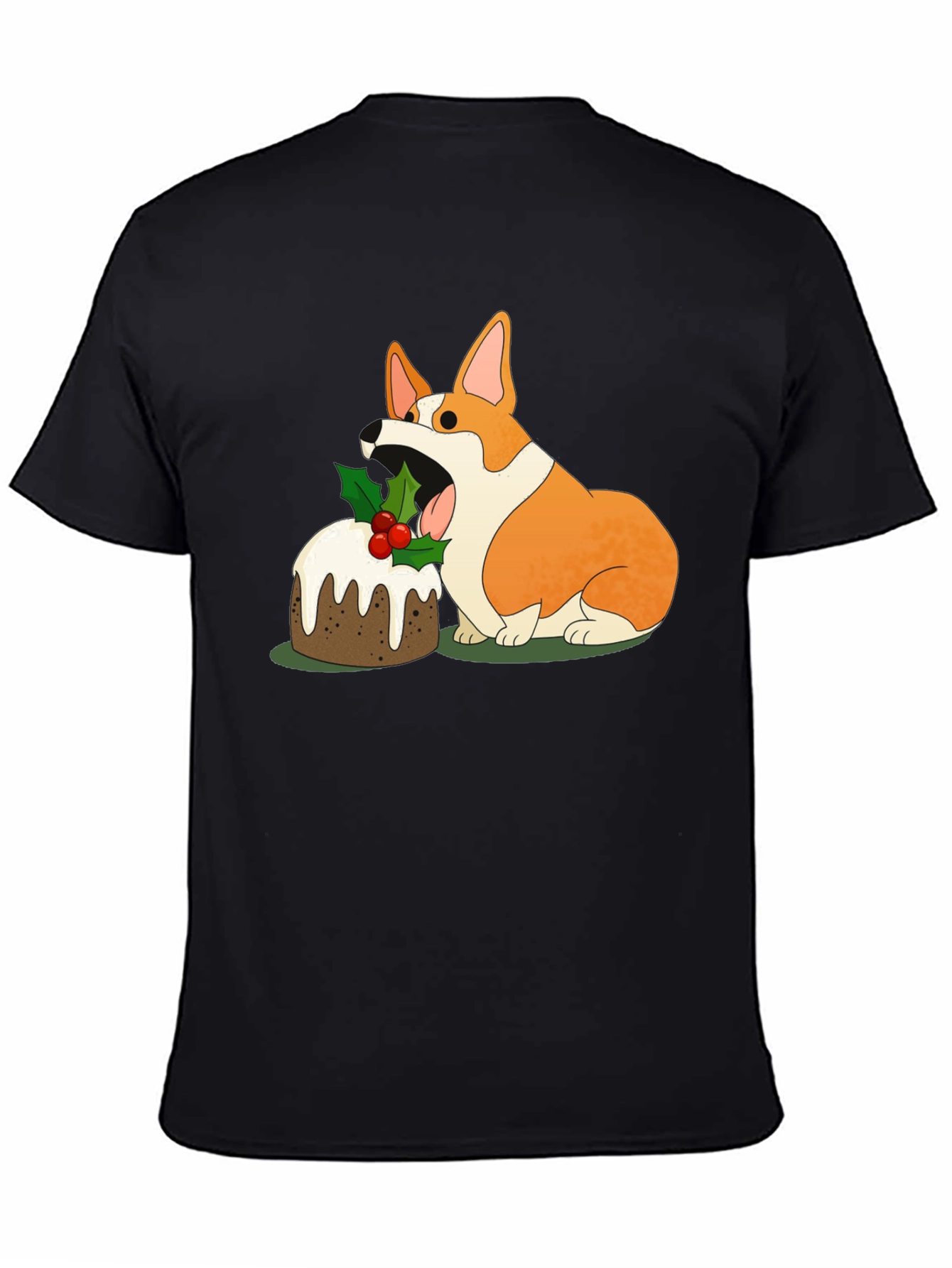 Corgi Christmas Pudding Graphic Tee