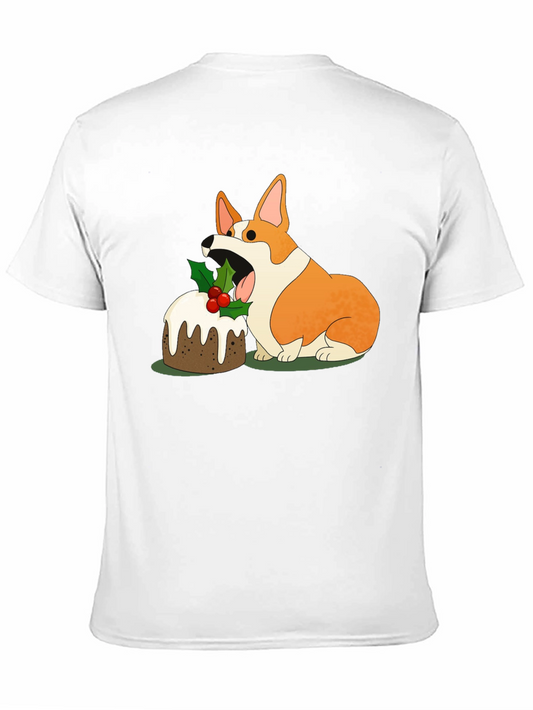 Corgi Christmas Pudding Graphic Tee