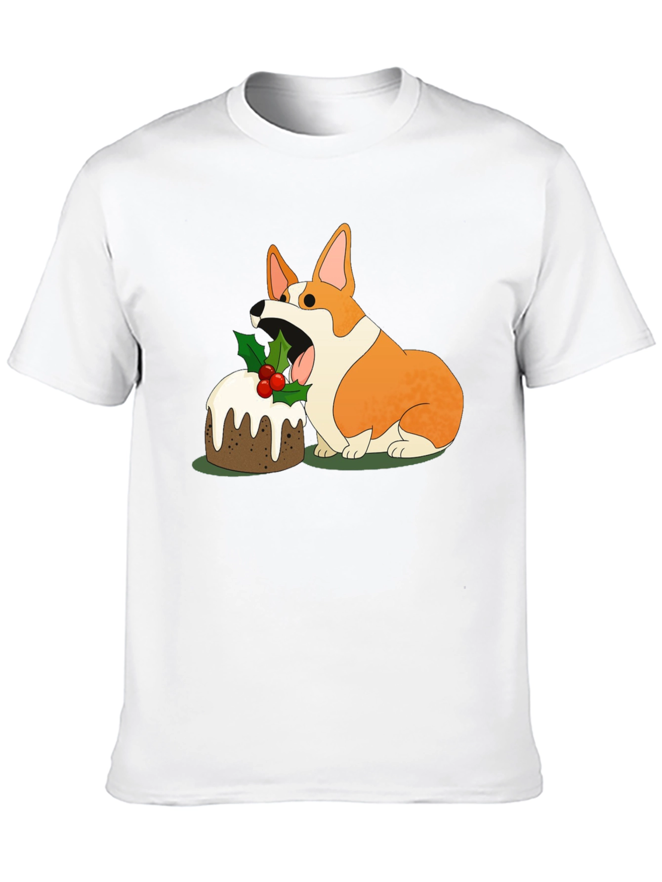 Corgi Christmas Pudding Graphic Tee