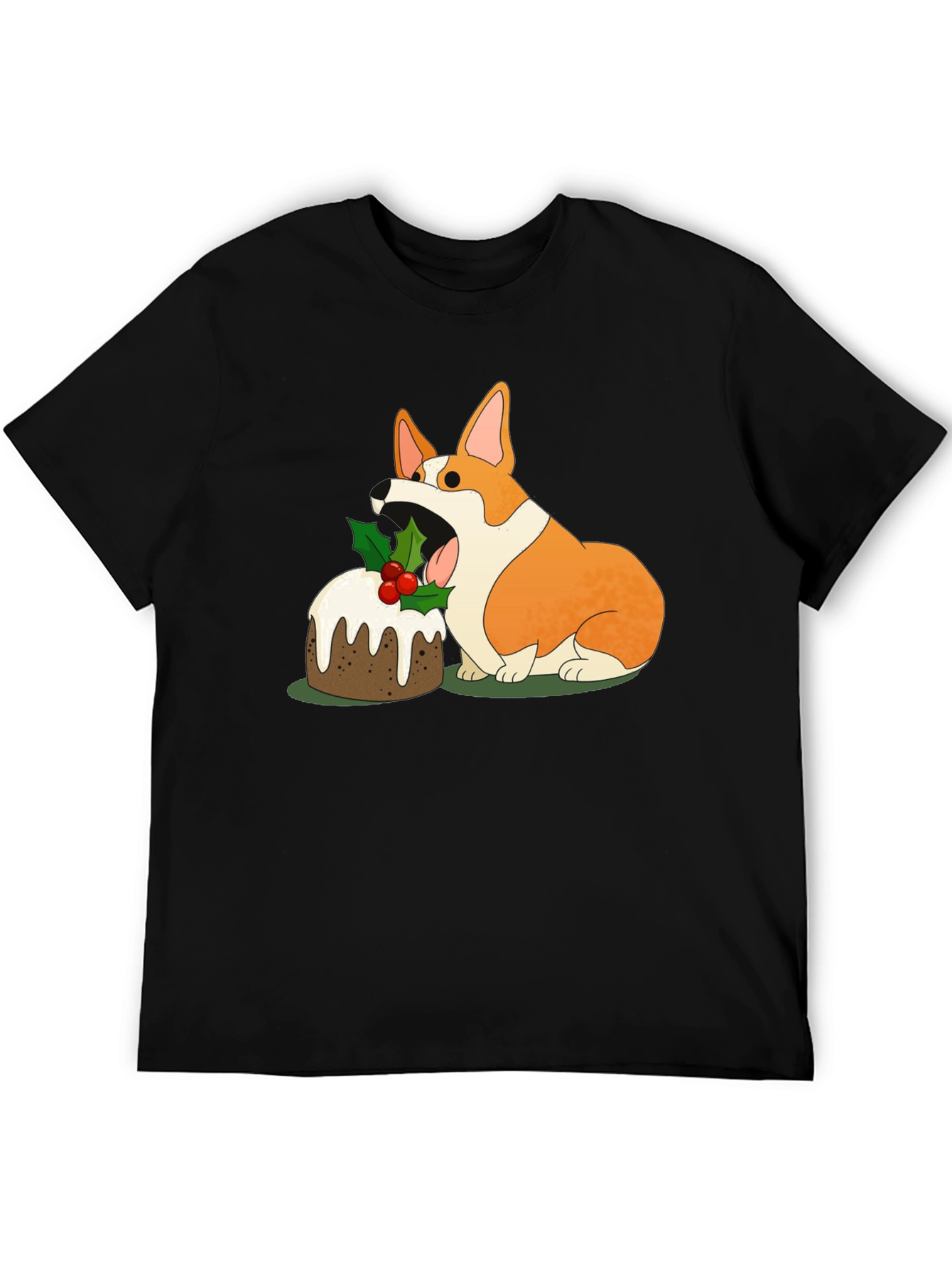 Corgi Christmas Pudding Graphic Tee