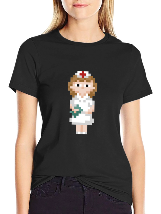 Pixel Nurse T-Shirt - Retro Gaming Style