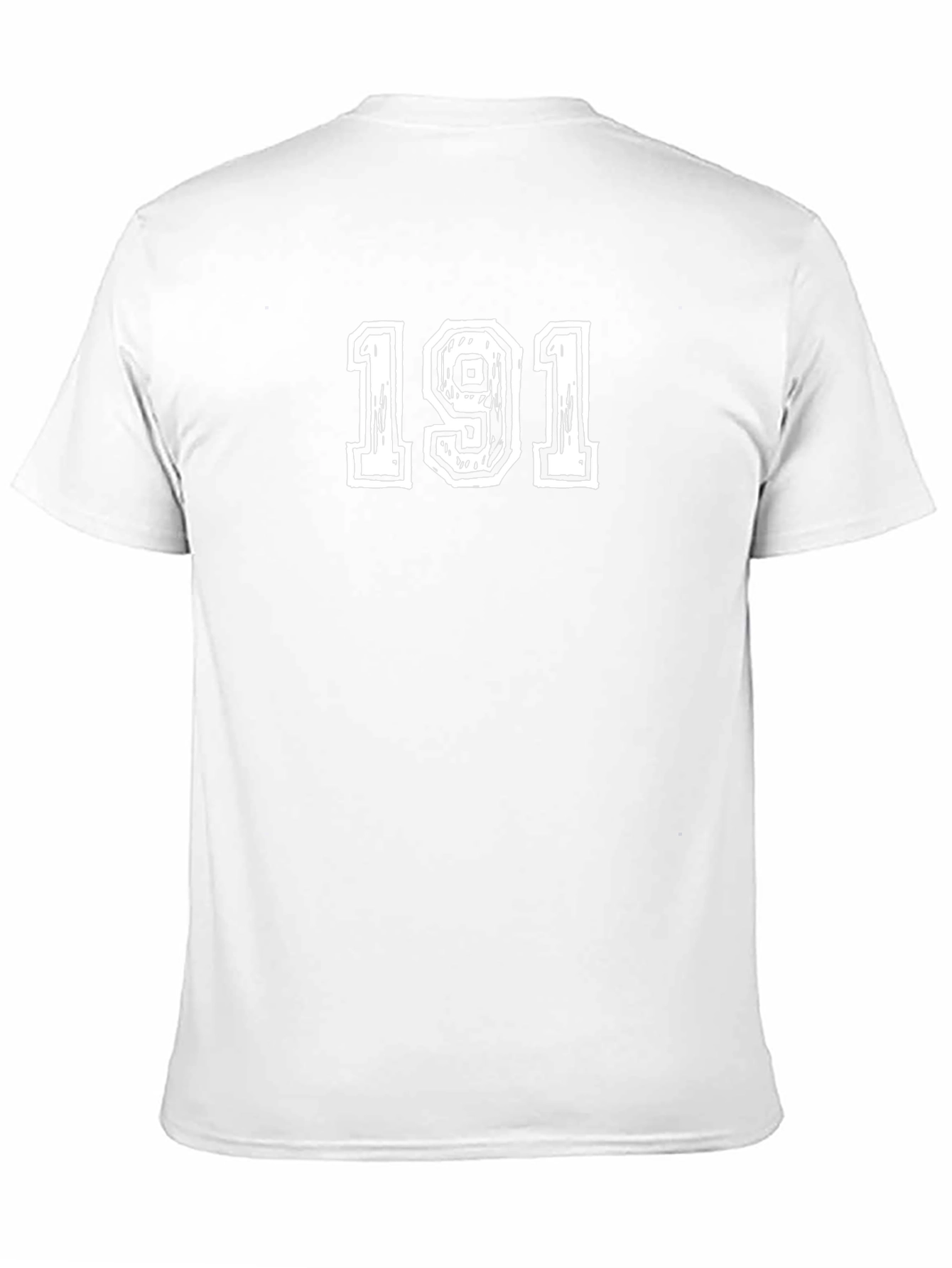 Black T-Shirt with 191 Graphic Print