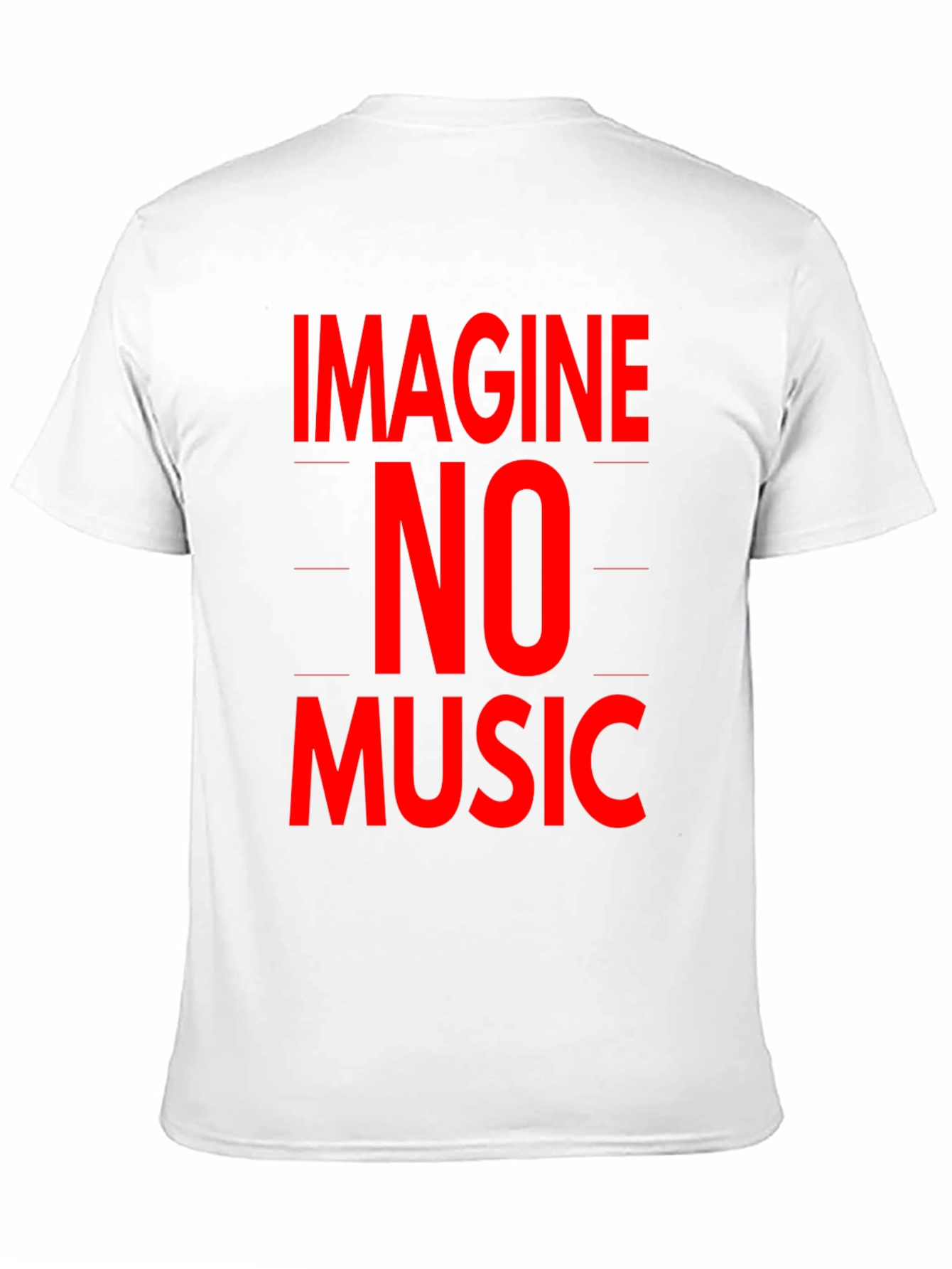 Imagine No Music Black Graphic T-Shirt