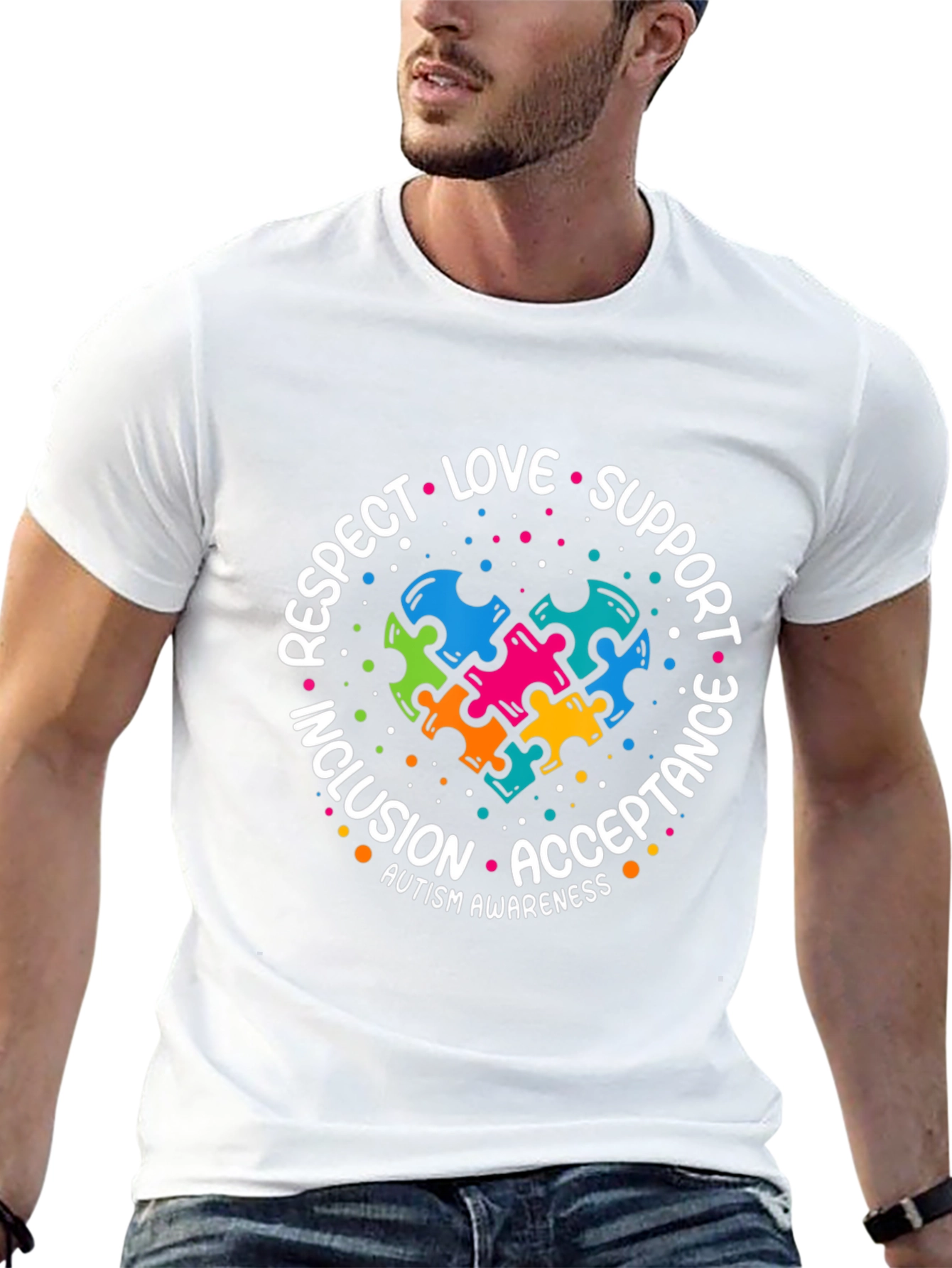 Autism Awareness T-Shirt: Love Support Respect