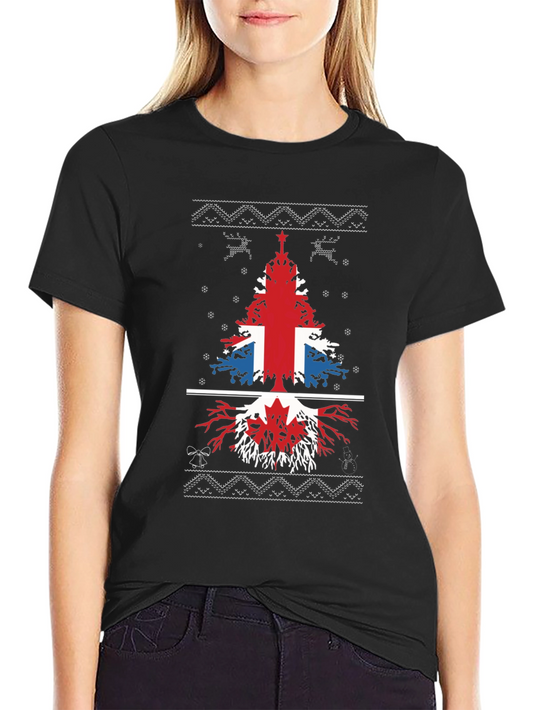 British & Canadian Christmas Tree T-Shirt