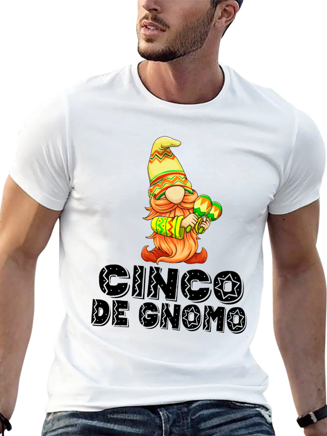 Cinco de Gnomo Graphic T-Shirt - Festive Fun