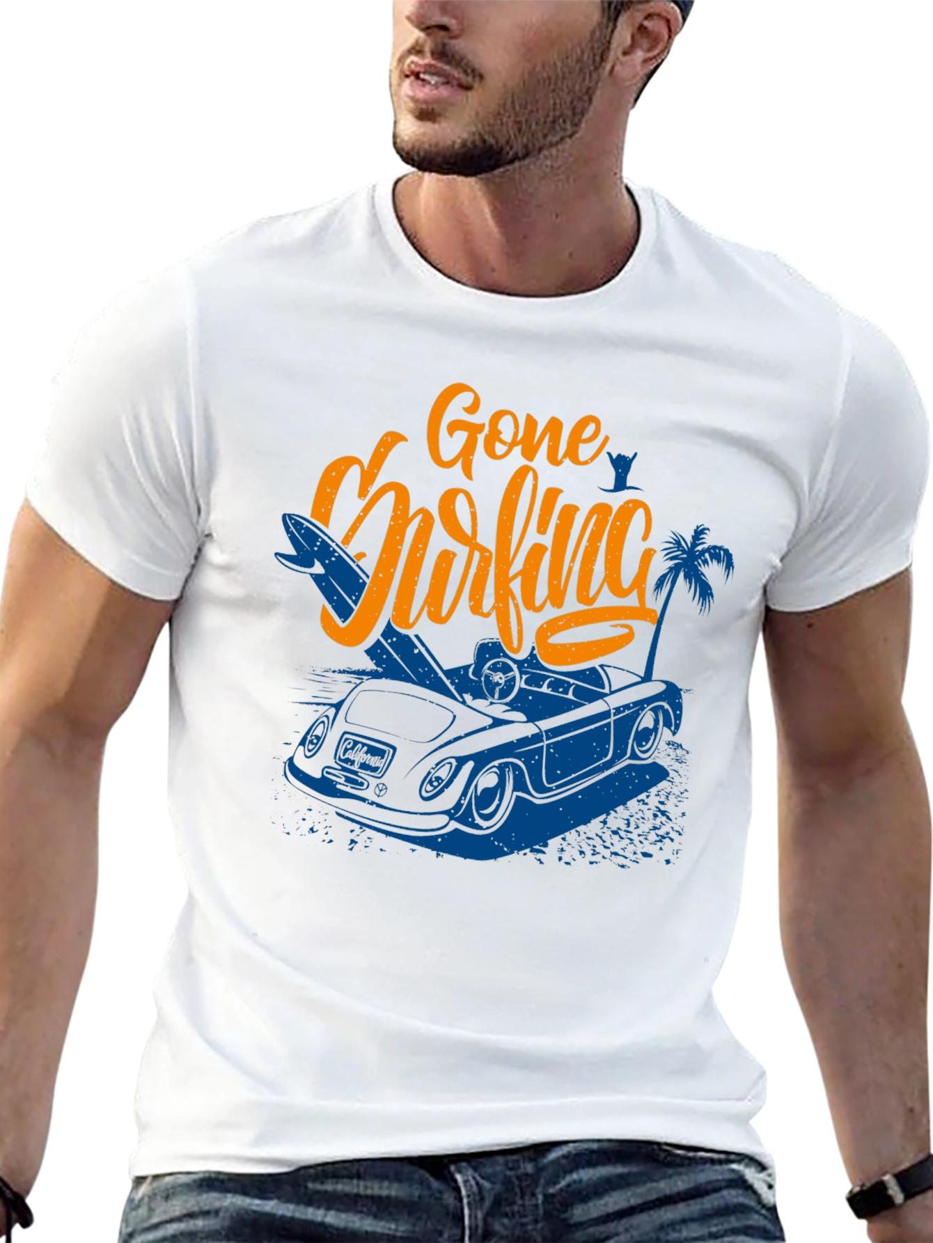 Gone Surfing Graphic T-Shirt - Beach Vibes