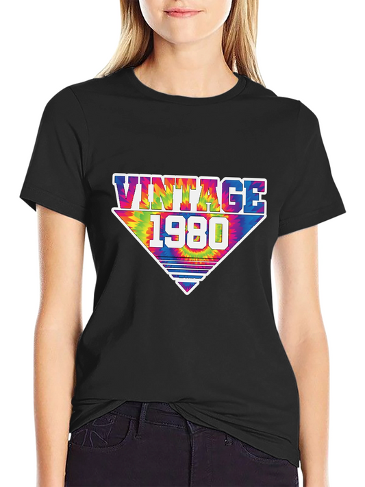 Vintage 1980 Tie Dye Graphic T-Shirt