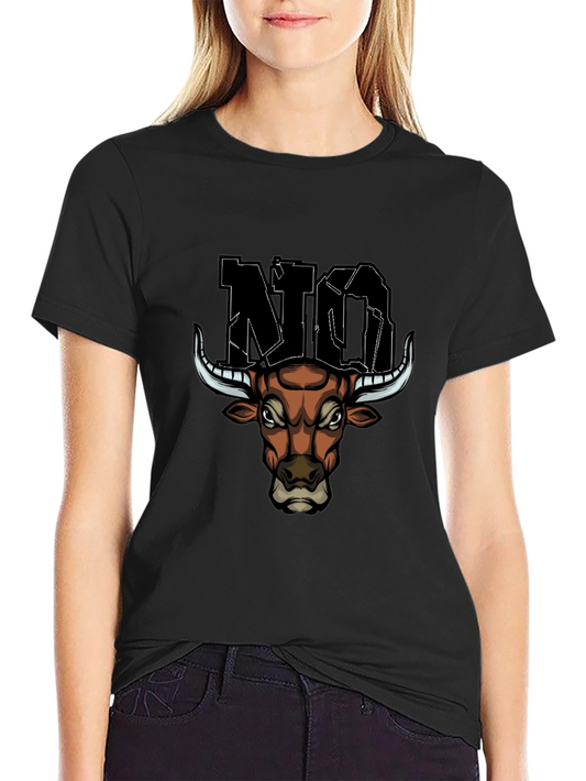 Angry Bull Graphic Tee - Black Cotton