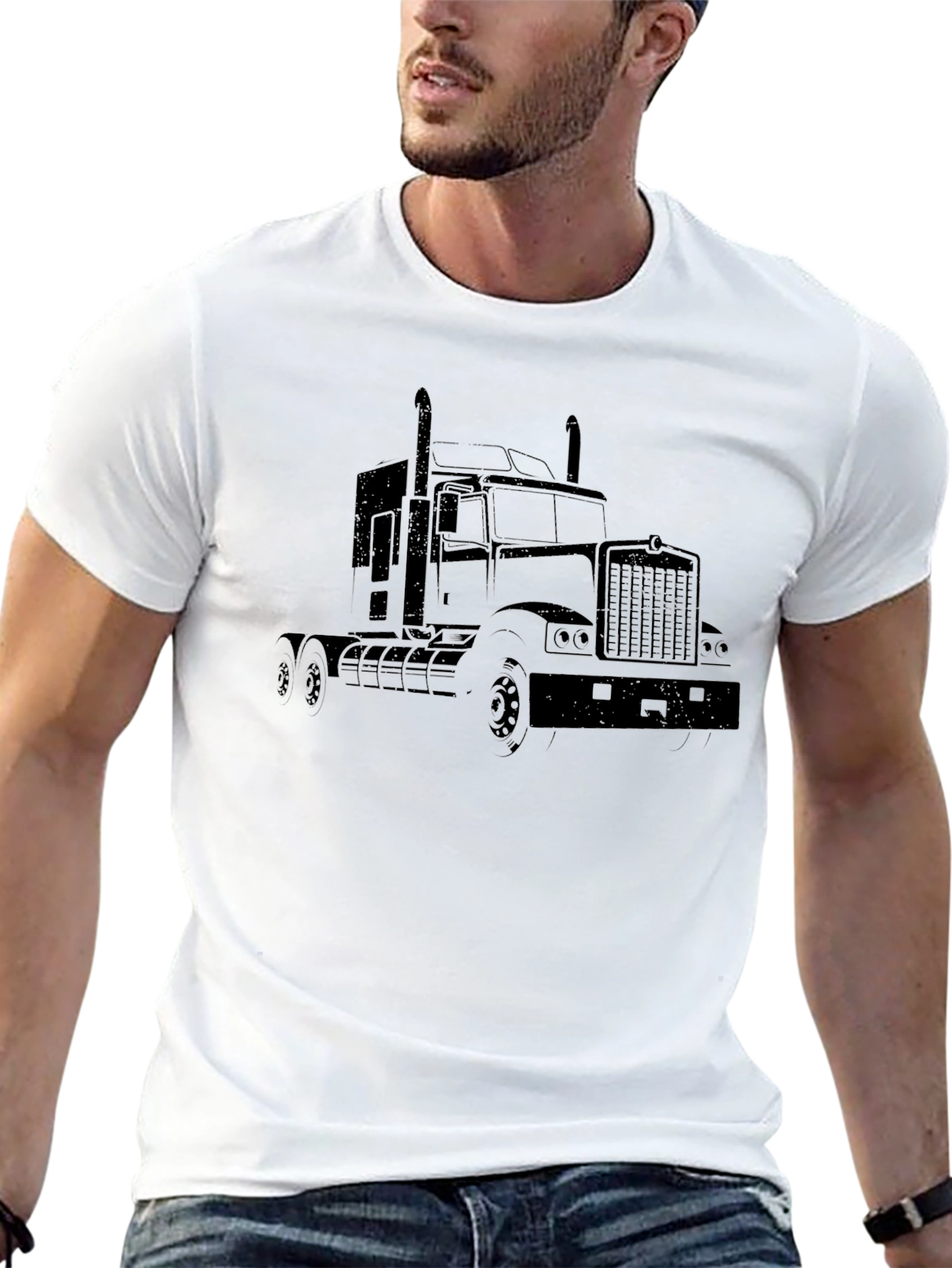 Truck Graphic T-Shirt - Black