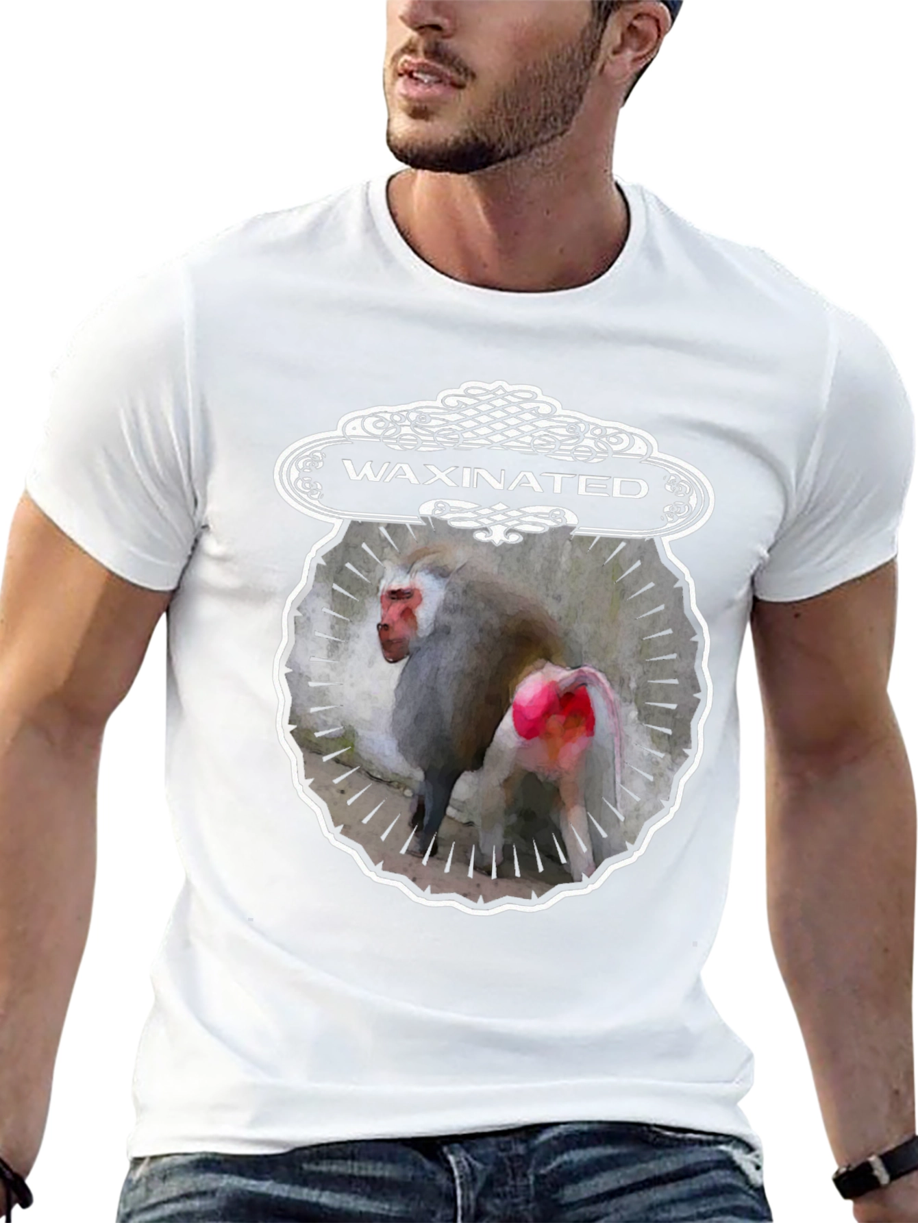 Waxinated Monkey Graphic T-Shirt - Unique Design