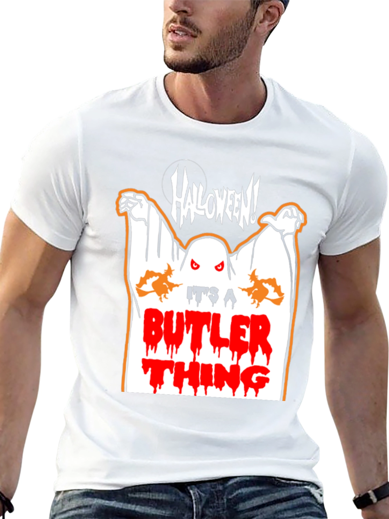 Butler Halloween Ghost T-Shirt