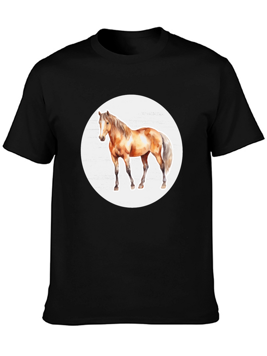 Horse Graphic Tee - Mens Black T-Shirt