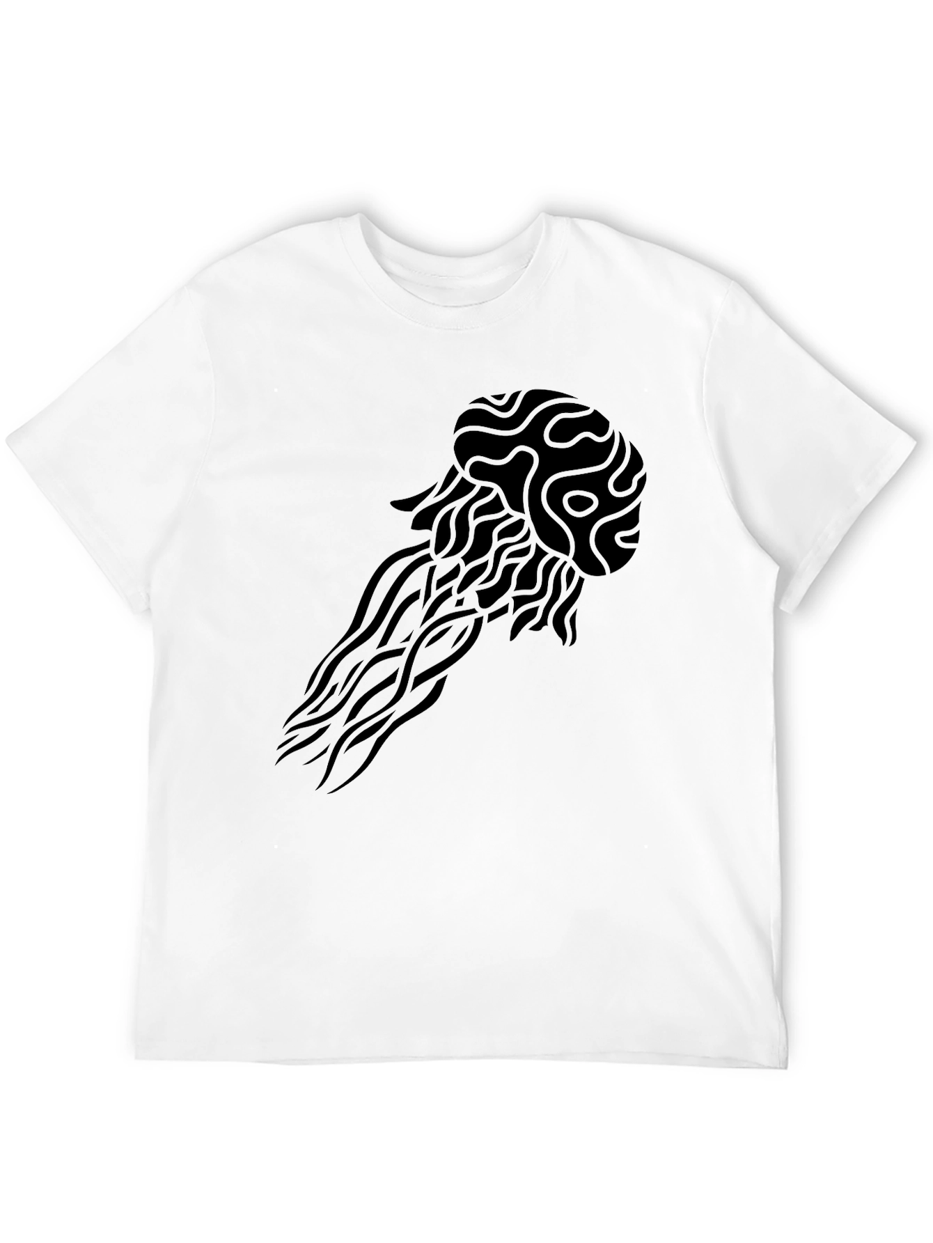 Tribal Jellyfish Black Graphic Tee