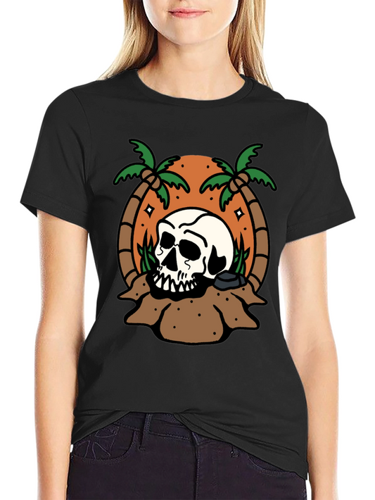 Skull Island Graphic T-Shirt - Black