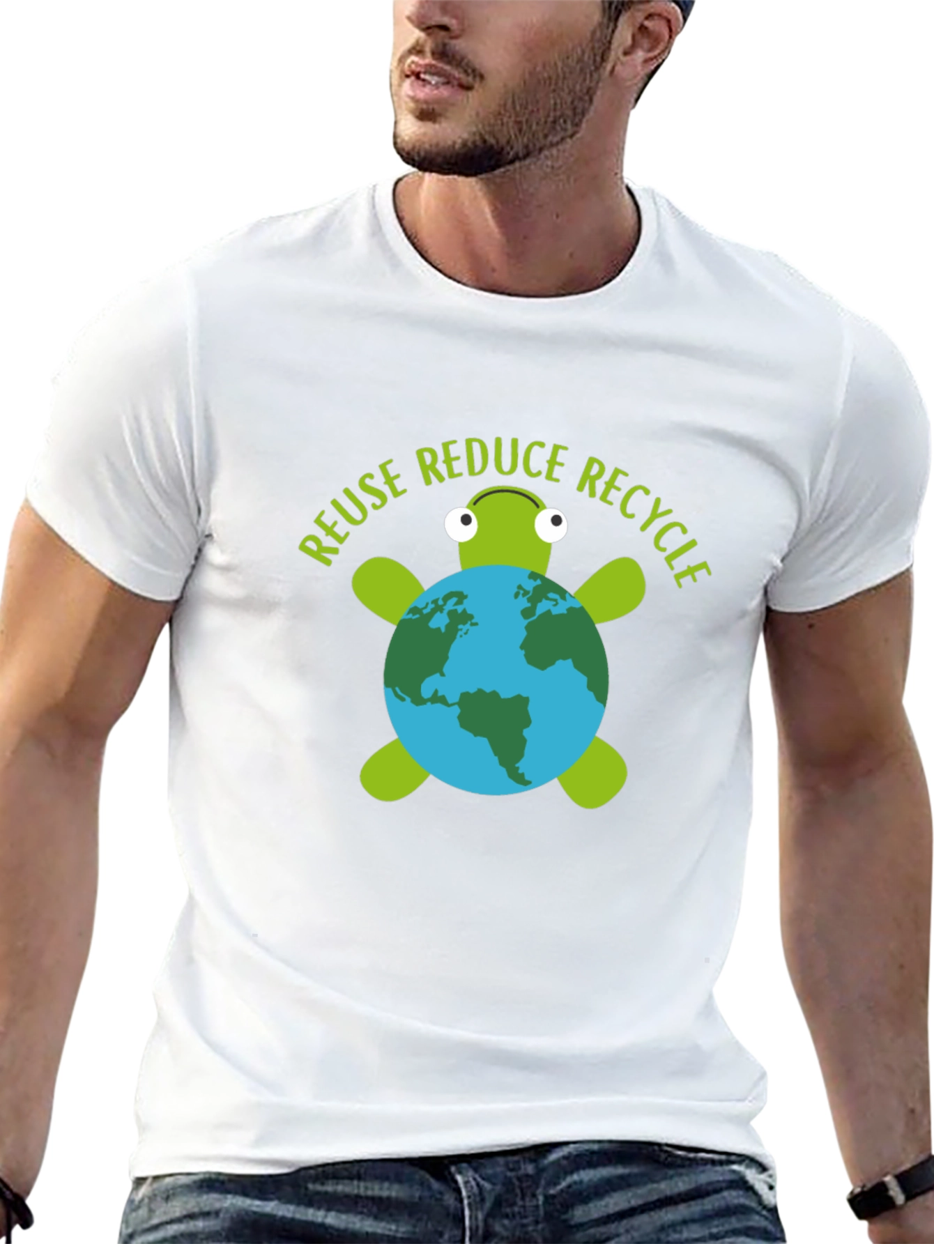 Eco Turtle Graphic Tee - Reuse Reduce Recycle
