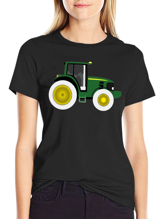 Green Tractor Graphic Tee - Farm Life T-Shirt