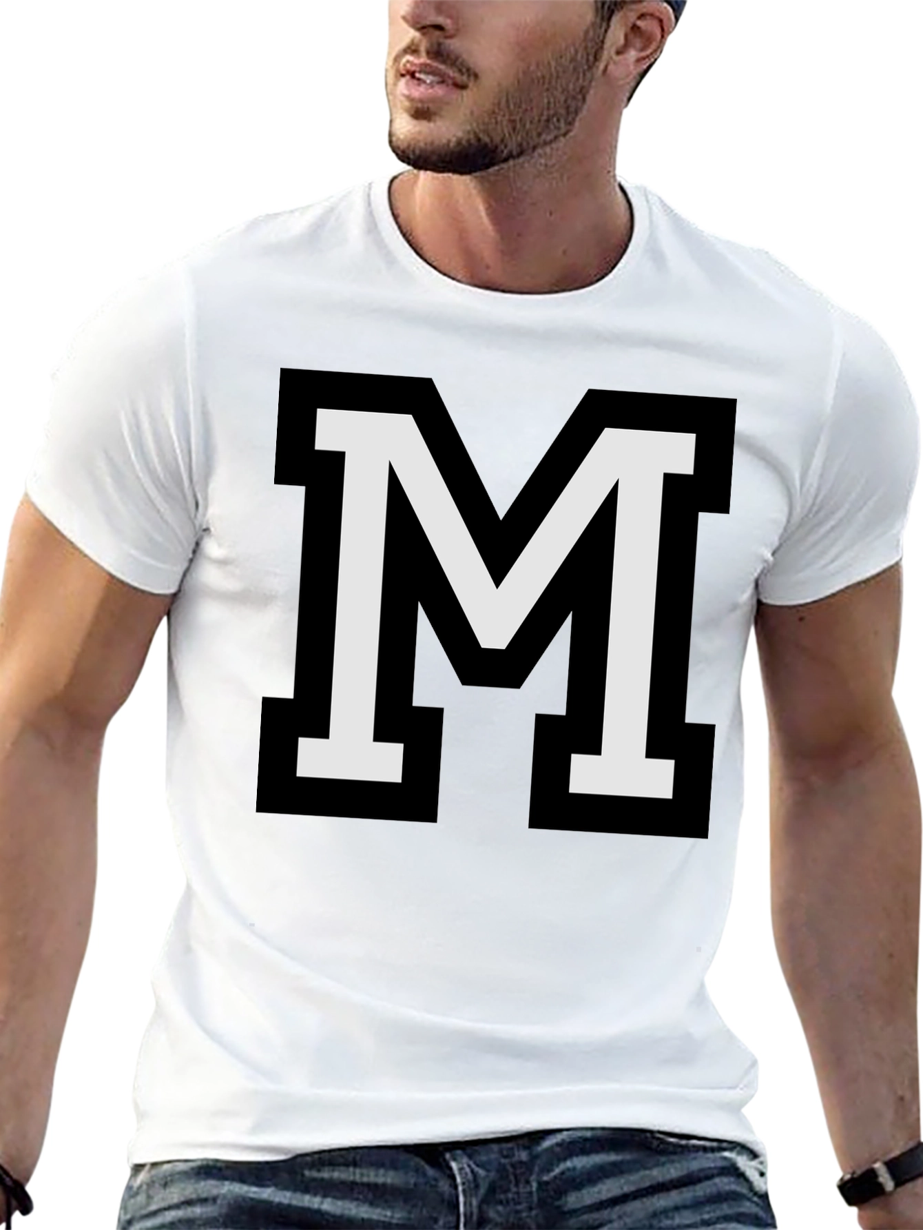 Varsity Letter M Black T-Shirt