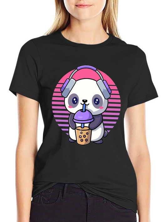 Cute Panda Boba Tea T-Shirt