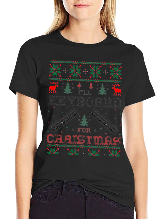 Ugly Christmas Sweater Style Ill Keyboard for Christmas T-Shirt