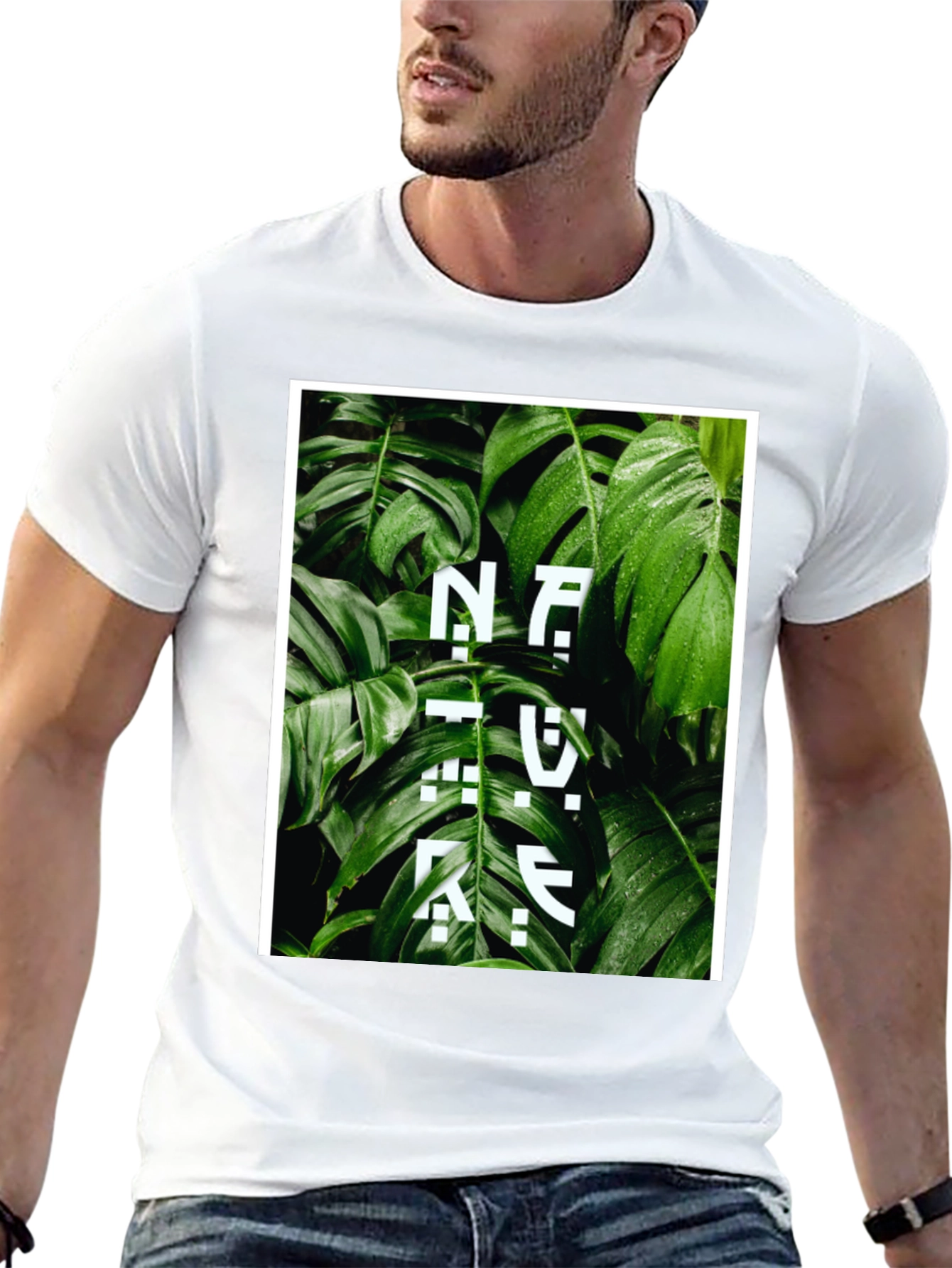 Nature Inspired Graphic Tee - Stylish Black Cotton T-Shirt