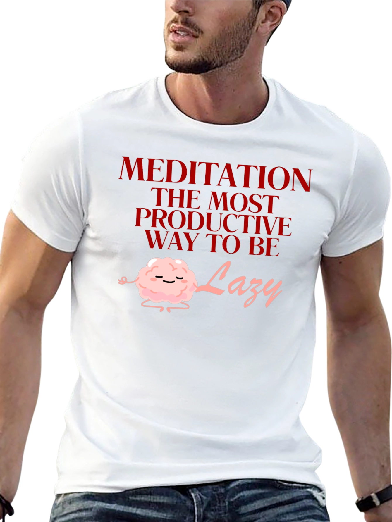 Meditation Lazy T-Shirt Funny Graphic Tee