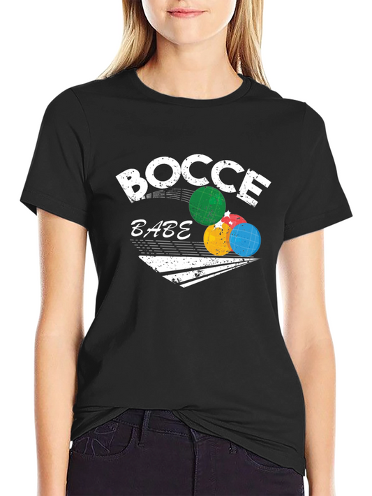 Bocce Babe Graphic T-Shirt - Black