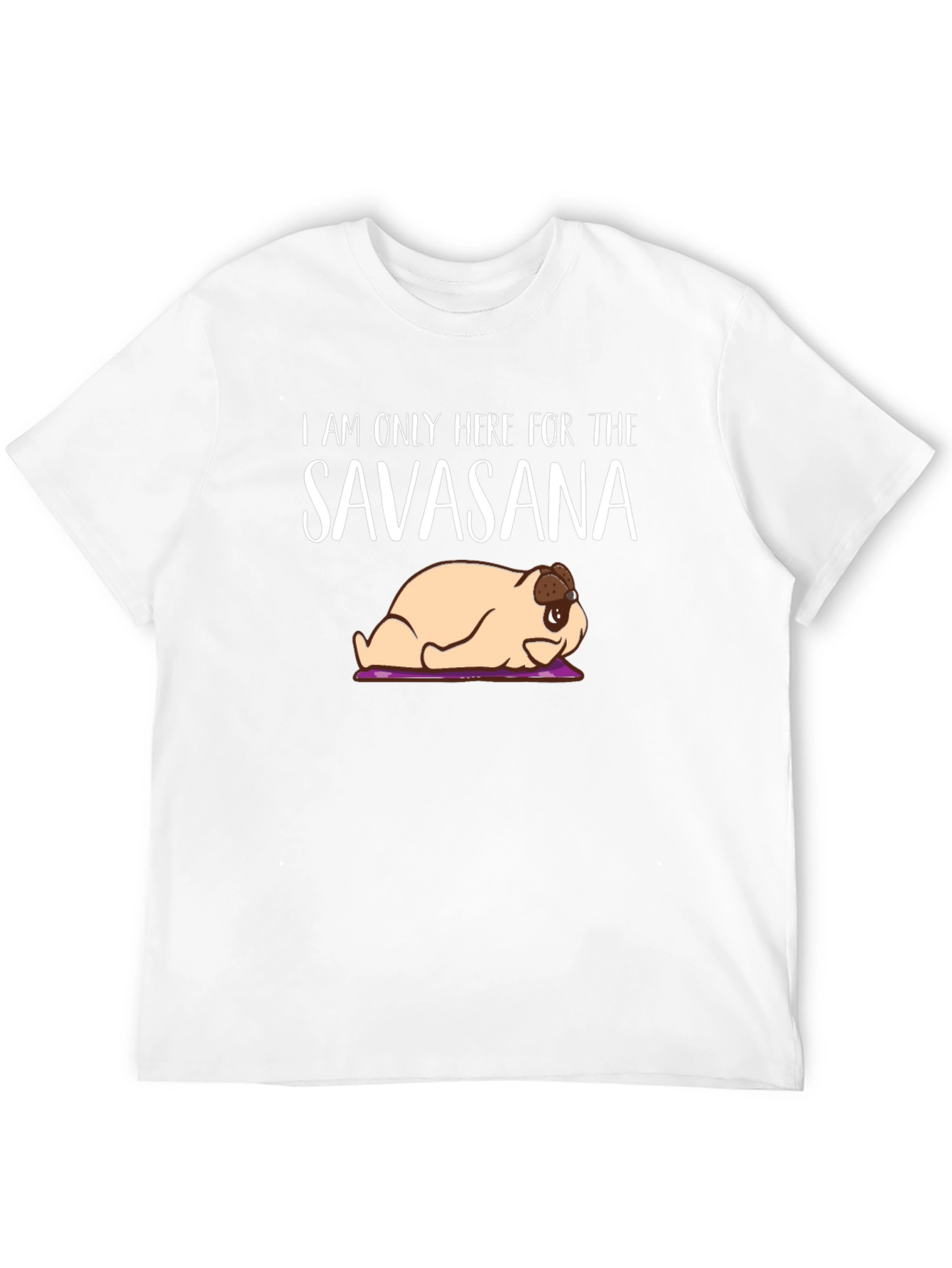 Savasana Pug T-Shirt - Relaxed Yoga Tee
