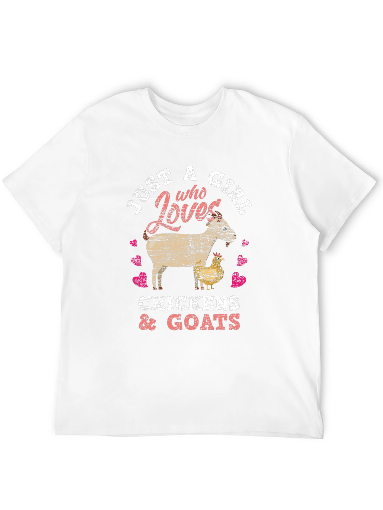 Just A Girl Who Loves Goats & Chickens T-Shirt