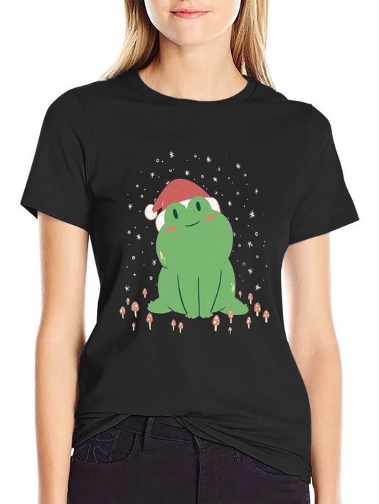 Festive Frog Tee: Holiday Cheer