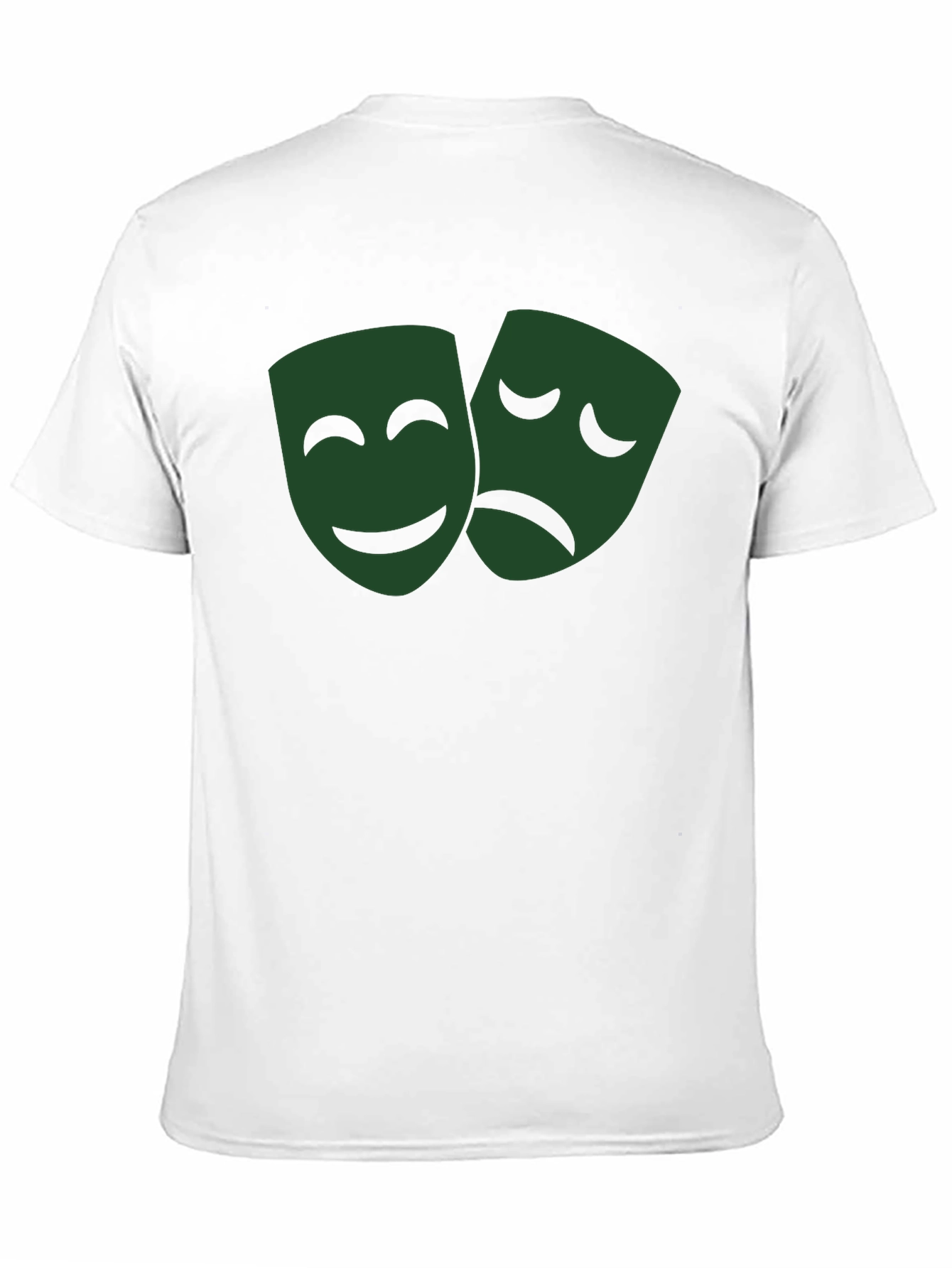 Drama Mask Graphic Tee - Black Cotton Blend
