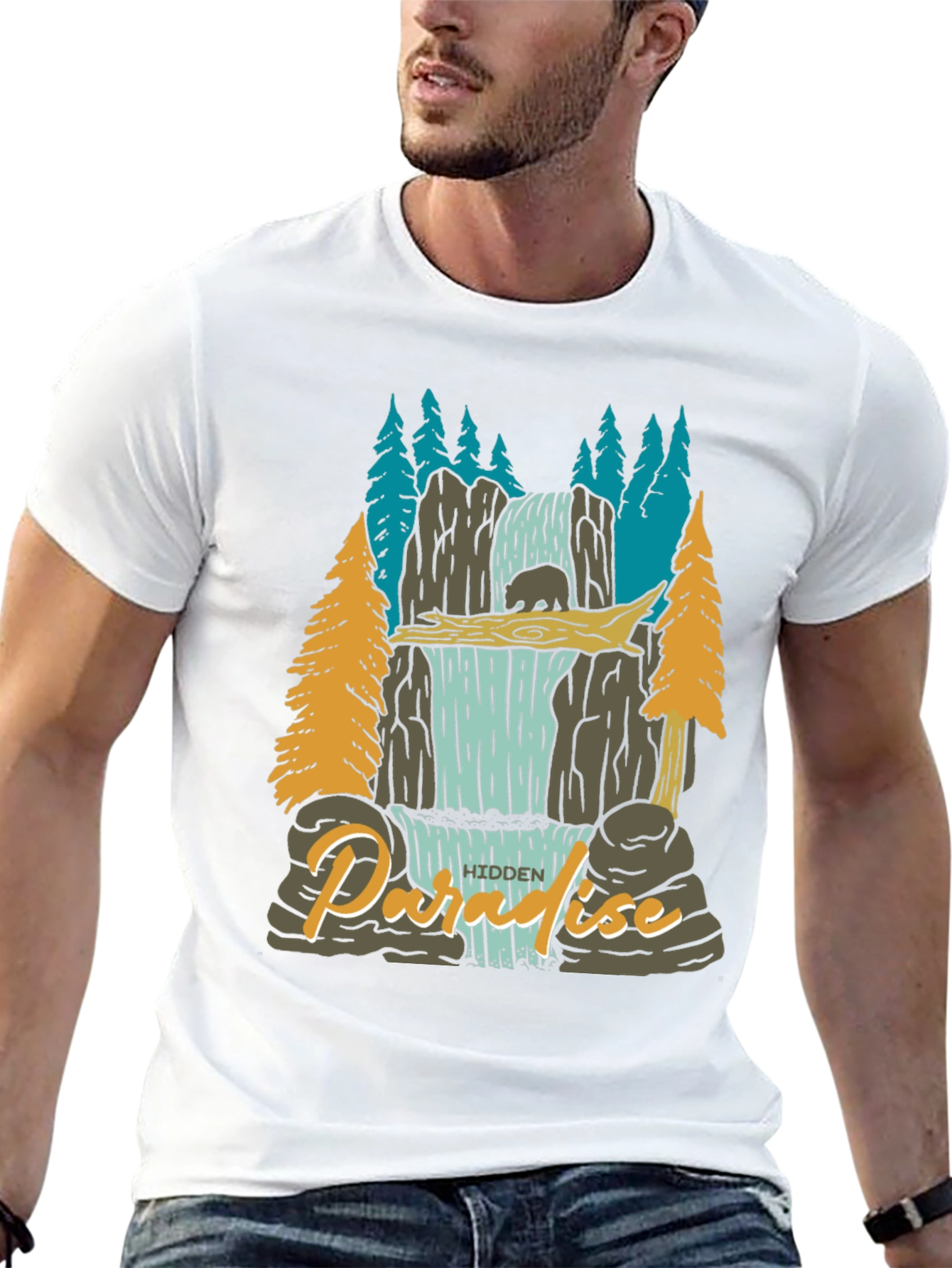 Paradise Falls Mens Graphic Tee